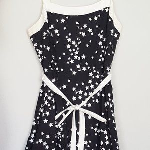 TORRID Star Dress Sz 18 Full Skirt Zip Back Waist Tie Tutu Net Hem Blue / White